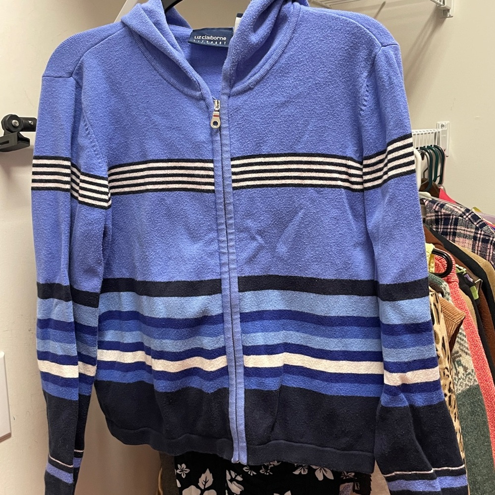 Liz Claiborne Blue Striped Jacket